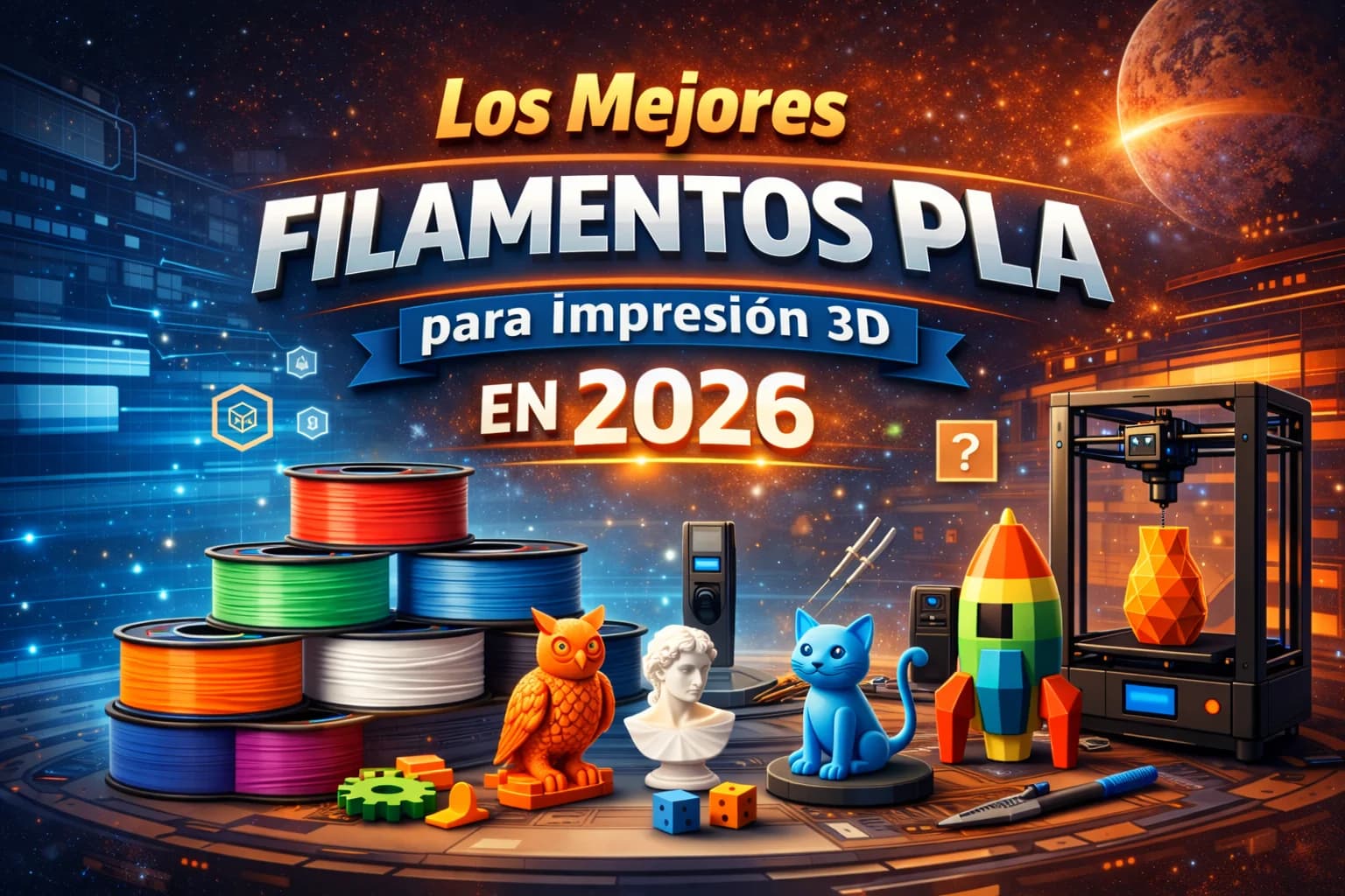 Los 5 Mejores Filamentos PLA 2026: Comparativa y Guía de Compra